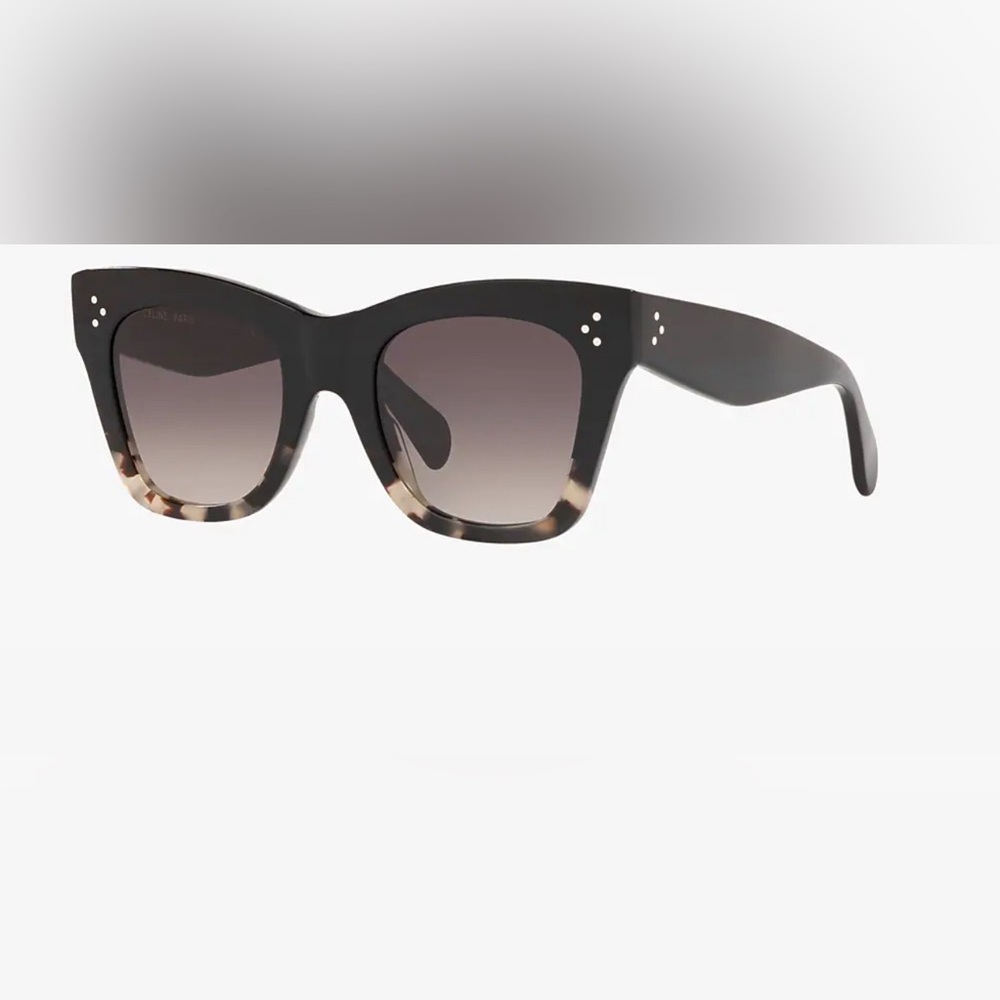 Celine black and gray leopard oversized sunnies
